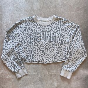 georgia cheetah cropped crewneck!